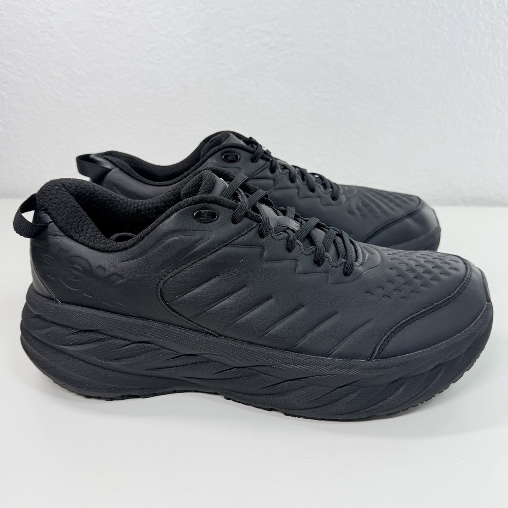 New HOKA BONDI SR Men's Size 11 Triple Black Slip Resistant Comfort Work Shoes - Picture 3 of 12